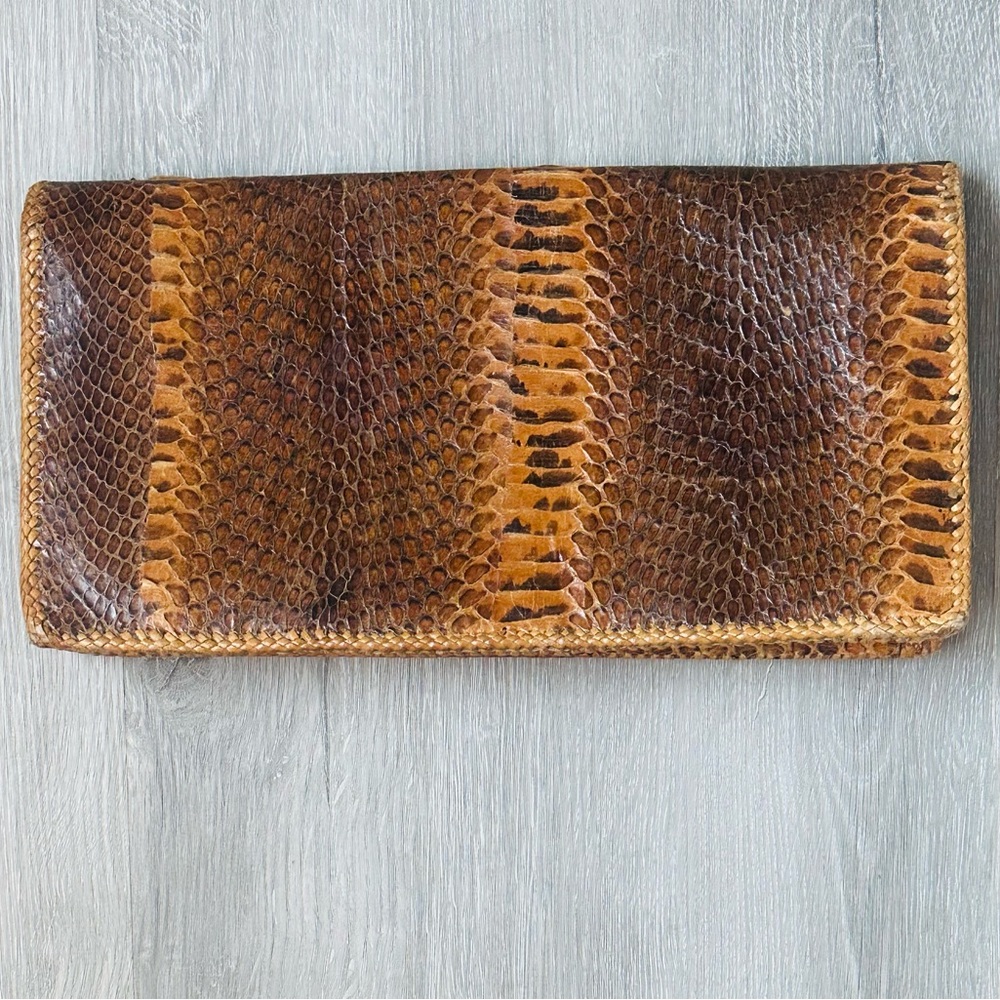 Vintage Snakeskin Clutch